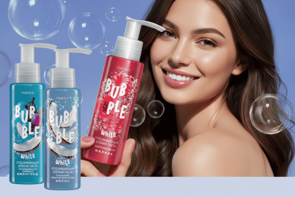 Отбеливающая зубная паста BUB BLE White от Faberlic для белизны зубов